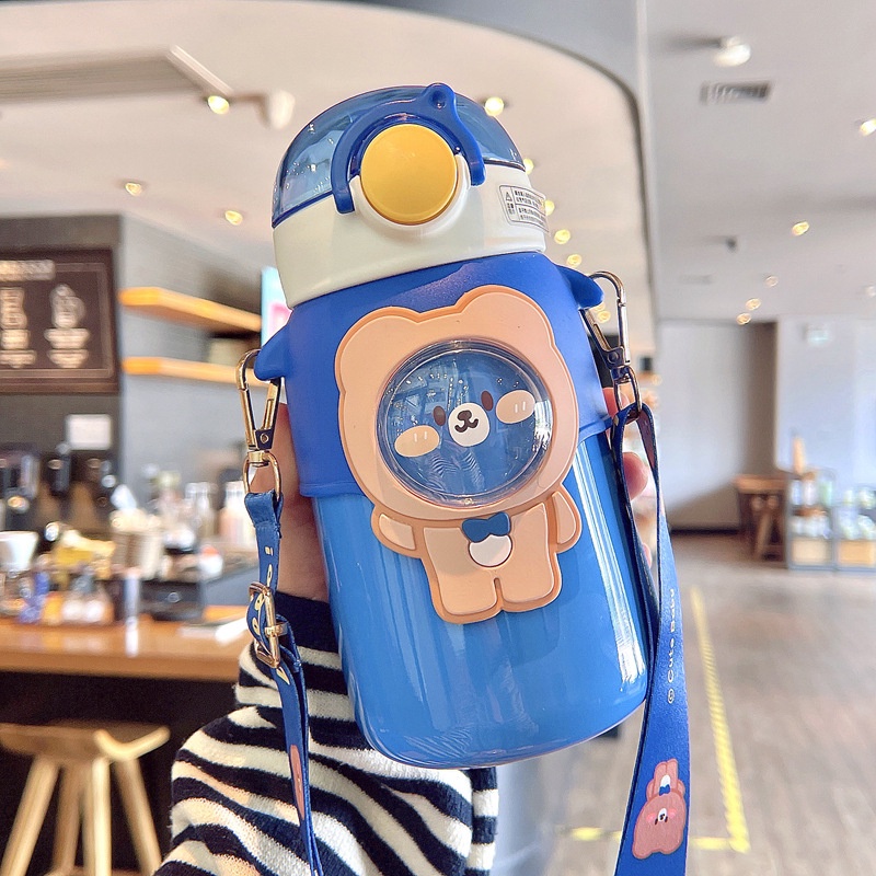 ✔️ Bình Nước Có Dây Đeo Đi Học Cho Bé / Bình Đựng Nước Con Gấu  Dễ Thương  MÃ HL17