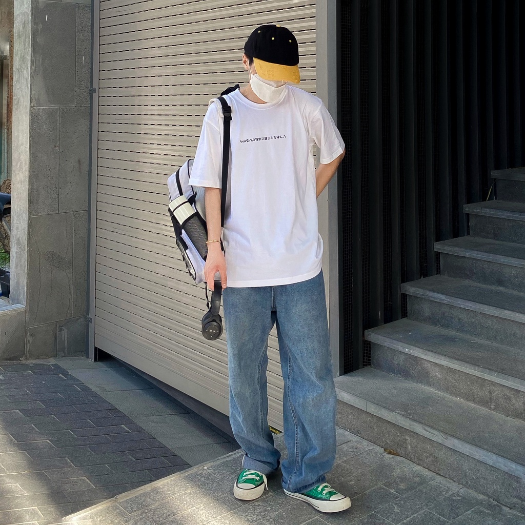 Áo thun Unisex tay lỡ cotton local brand HIDANZ - Sakura Cat