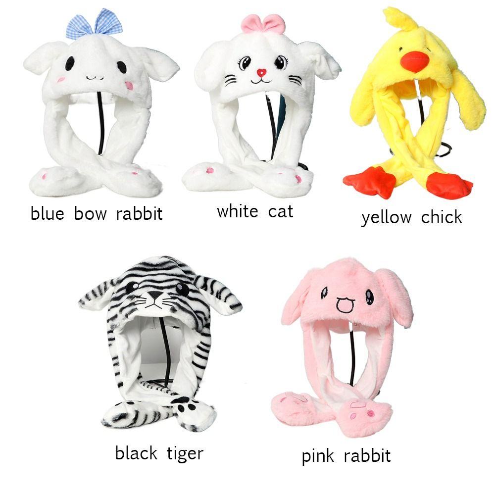 Joye Mũ Lông Chuyển Động Tai Thỏ Có Thể Tháo Rời Dành Cho Trẻ Em Và Người Lớn