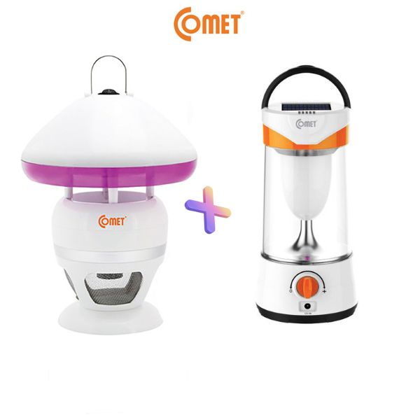 Combo Đèn Bắt Muỗi Và Đèn Sạc Tích Điện Comet CM038 - CRL3103S Bộ sản phẩm đèn diệt muỗi và đèn tích điện