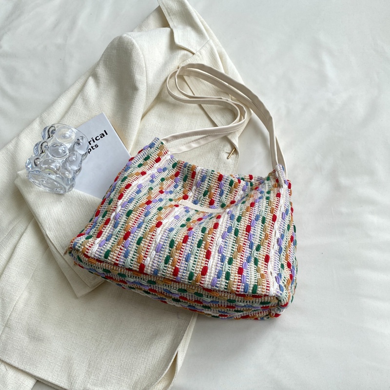 Túi Xách Đeo Vai Vải Dệt Thời Trang Mùa Hè Dành Cho Nữ