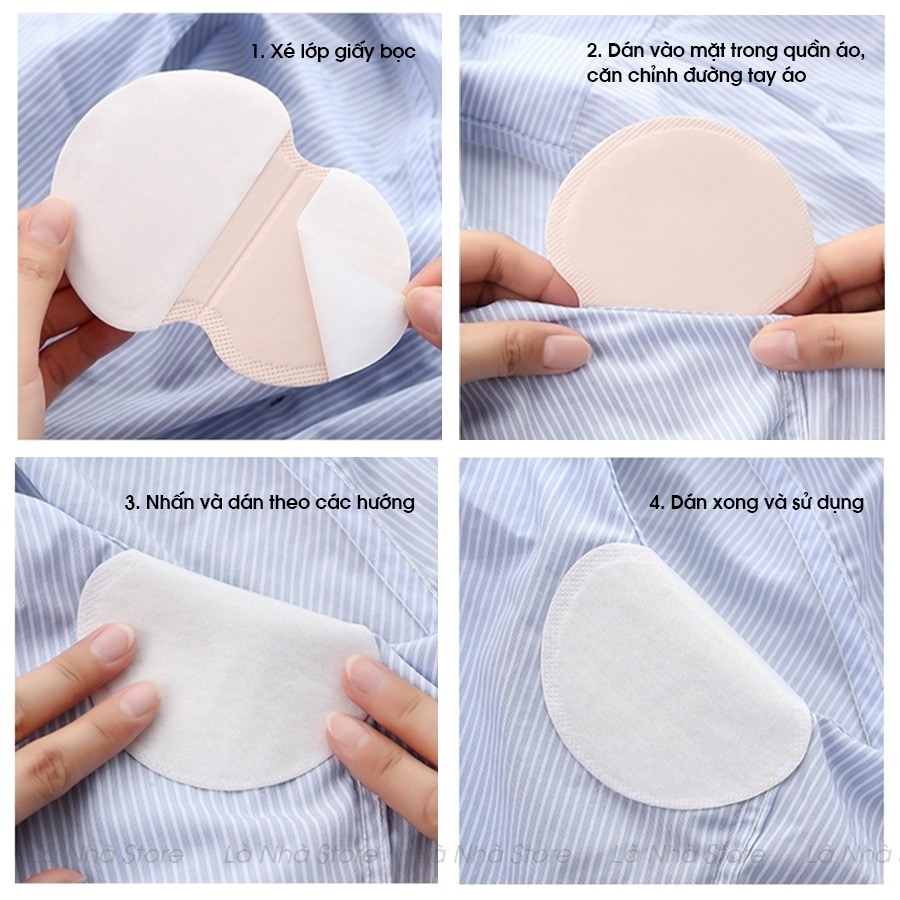 Miếng dán dưới nách áo, tấm lót thấm hút ngăn đổ mồ hôi nách.