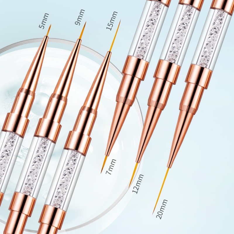 Cọ vẽ trang trí móng tay nghệ thuật LUSLUKING hai đầu siêu mỏng