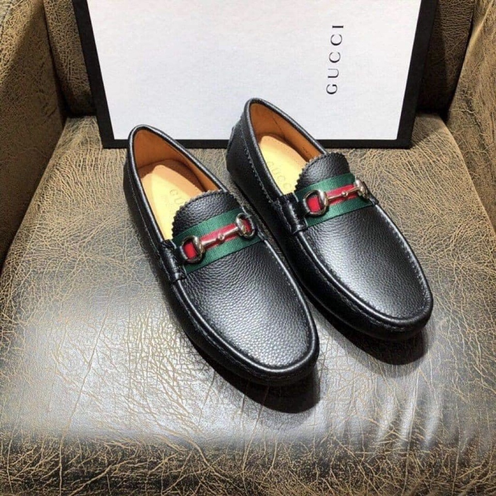 Giày Da Lười GC - Giày Lười Nam GC Da Mềm Đai Vải, Trẻ Trung Full Box