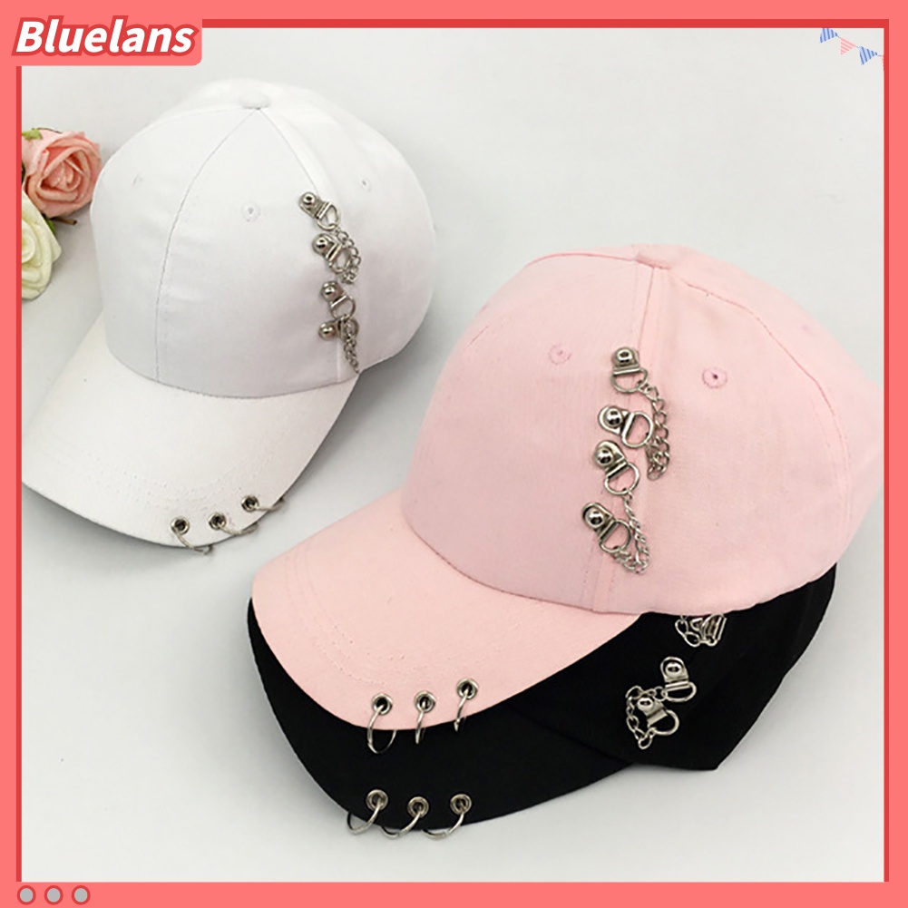 Mũ Lưỡi Trai Đính Khoen Kim Loại Phong Cách Hip Hop Thời Trang 48h