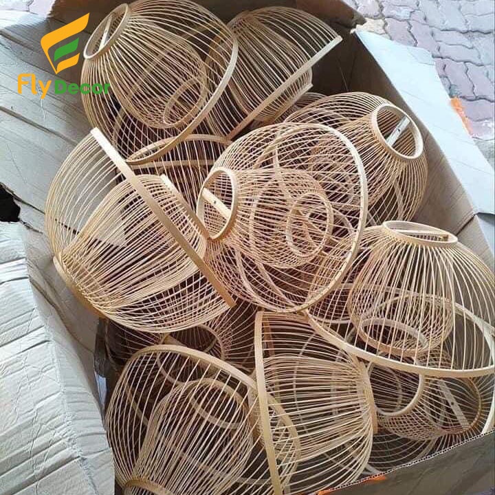 Đèn mây tre, chao đèn tre trang trí, Đèn lồng thả trần, Đèn ngủ, đèn quán cafe hình chụp lõi hoa
