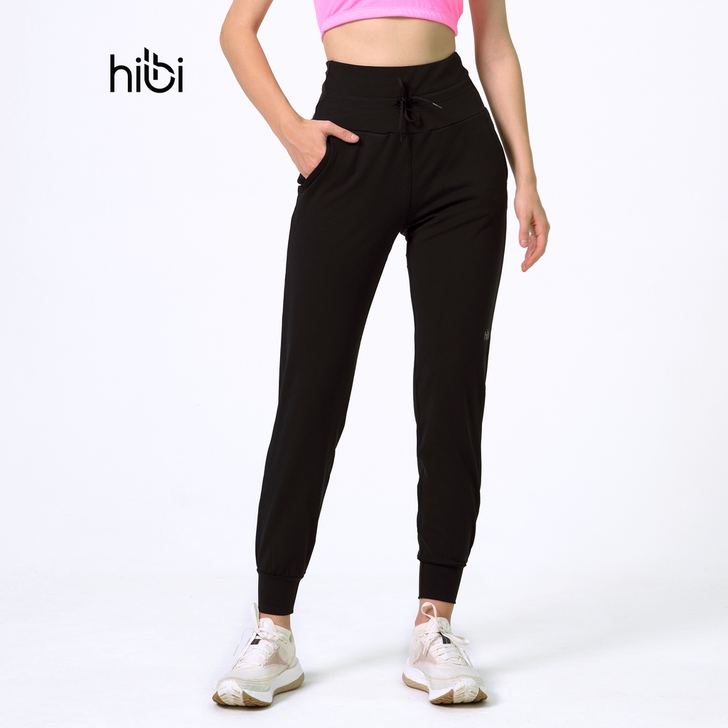 Quần Jogger tập Yoga Gym Hibi Sports QD314 Kiểu Jogger thắt dây có túi, Lưng Cao Tôn Dáng