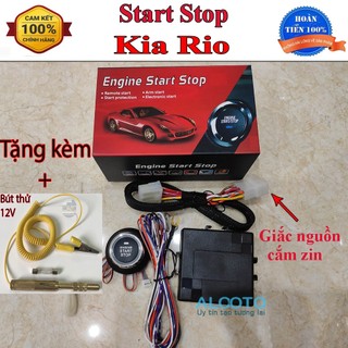 Nút start stop Kia Rio Nút khởi động thông minh có  đề nổ từ xa tích hợp trên chìa khóa zin tặng kèm bút thử điện 12V