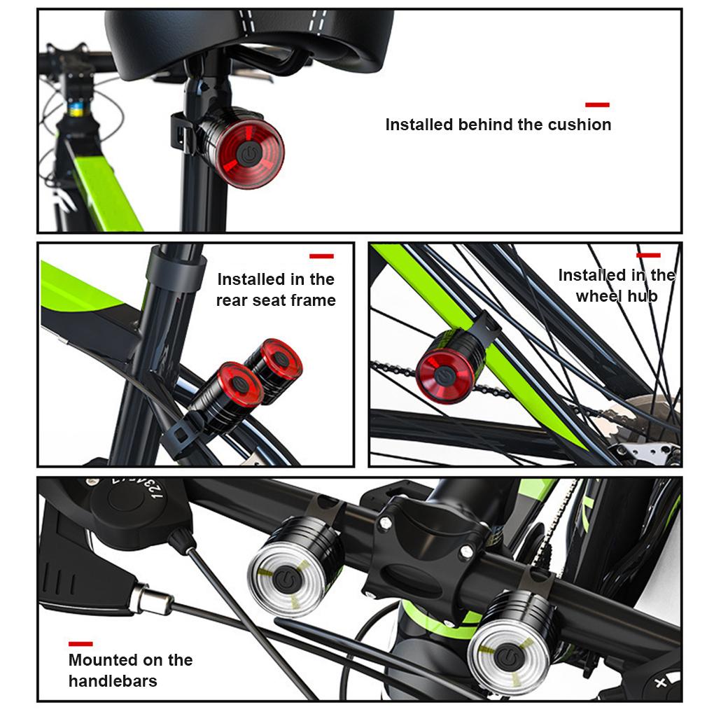 Đèn Cảnh Báo 3 Chế Độ 0 66W 6V 200lm Bằng Hợp Kim Nhôm Gắn Đuôi Xe Đạp