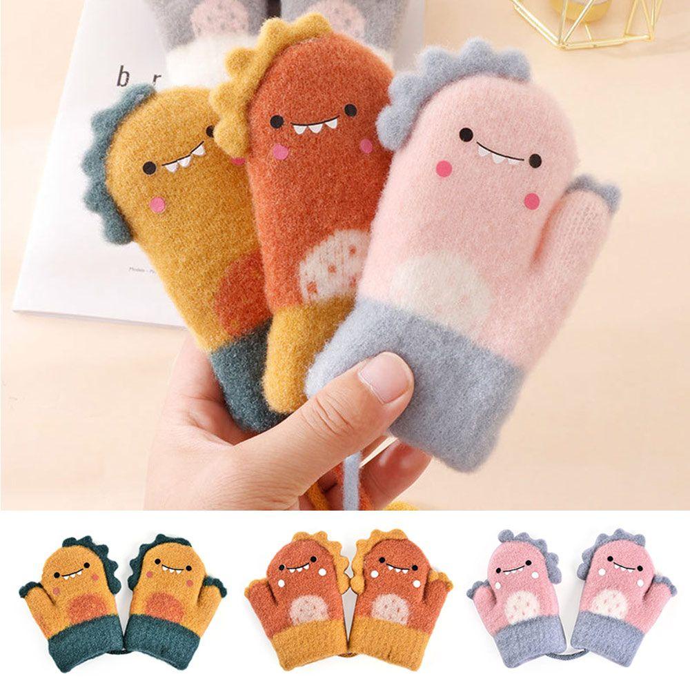 BSUNS Găng Tay Vải Lông Dày Ấm Áp Cho Bé 3-6 Tuổi