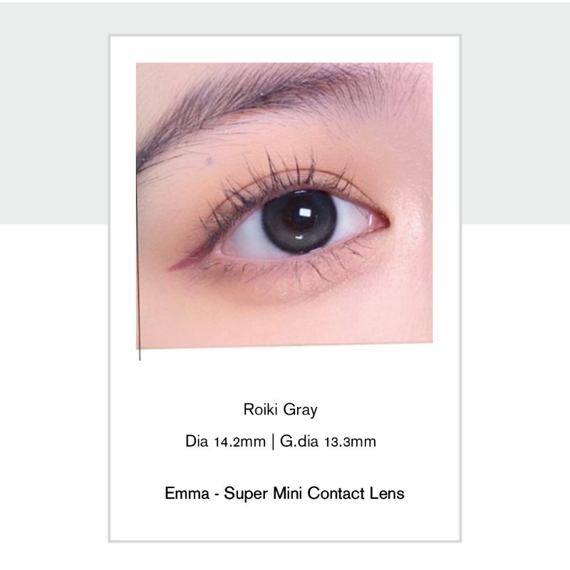 🌸 Kính áp tròng silicone 1 ngày Roiki Gray - Lens 1 ngày / Emma Super Mini Contact Lens 🌸