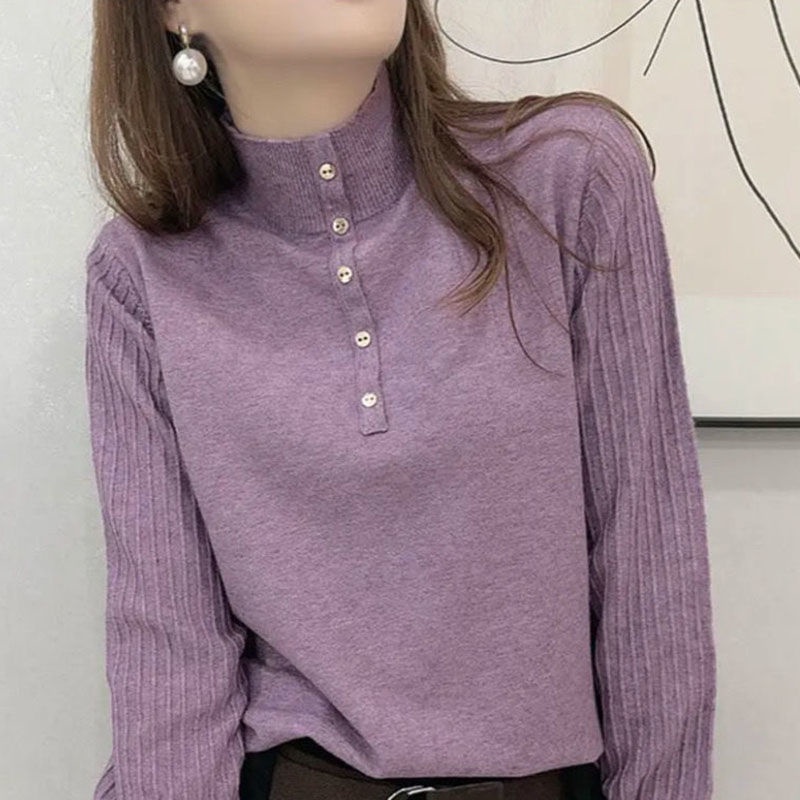 Áo sweater Dệt Kim Mỏng Tay Dài Dáng Rộng Thời Trang Xuân Thu Cho Nữ