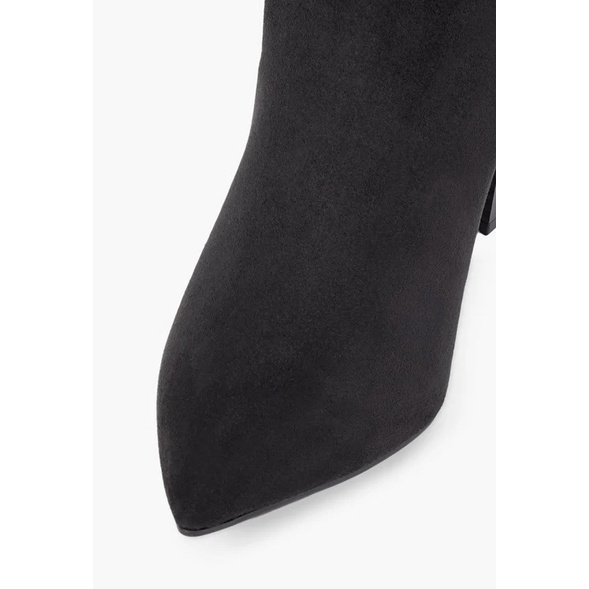 Boot đùi nhăn đen lộn JustFab