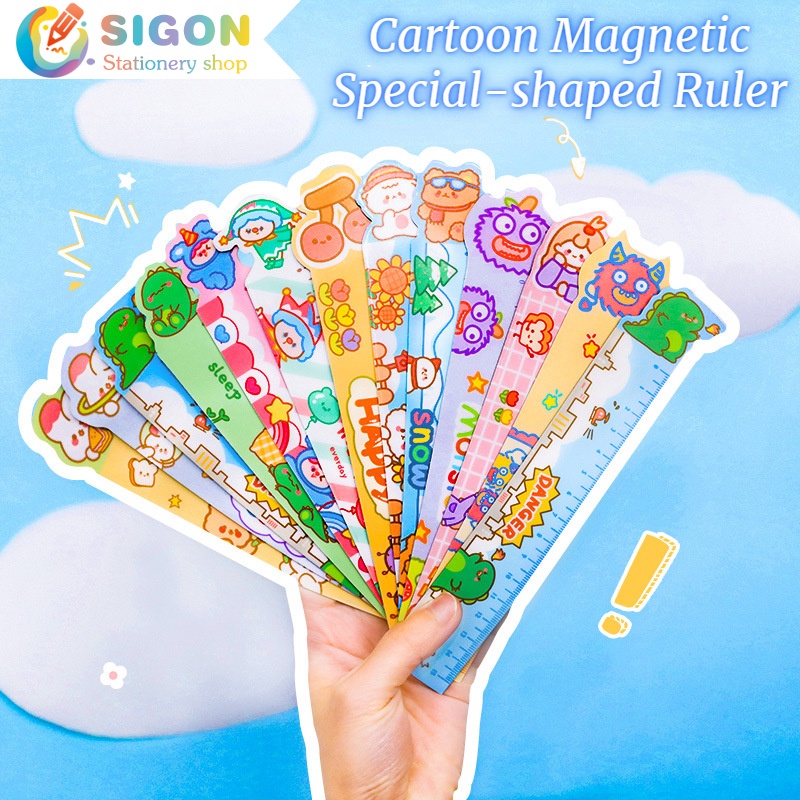 Thước Mềm / Thước Kẻ Hình Động Vật Hoạt Hình Dễ Thương Có Thể Được Bent Từ Tính Dùng Để Học Vẽ