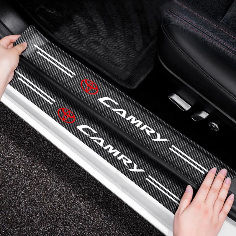 Miếng Dán Cửa Xe Hơi Bằng Sợi carbon Chống Nước Chống Trầy Cho Toyota Camry