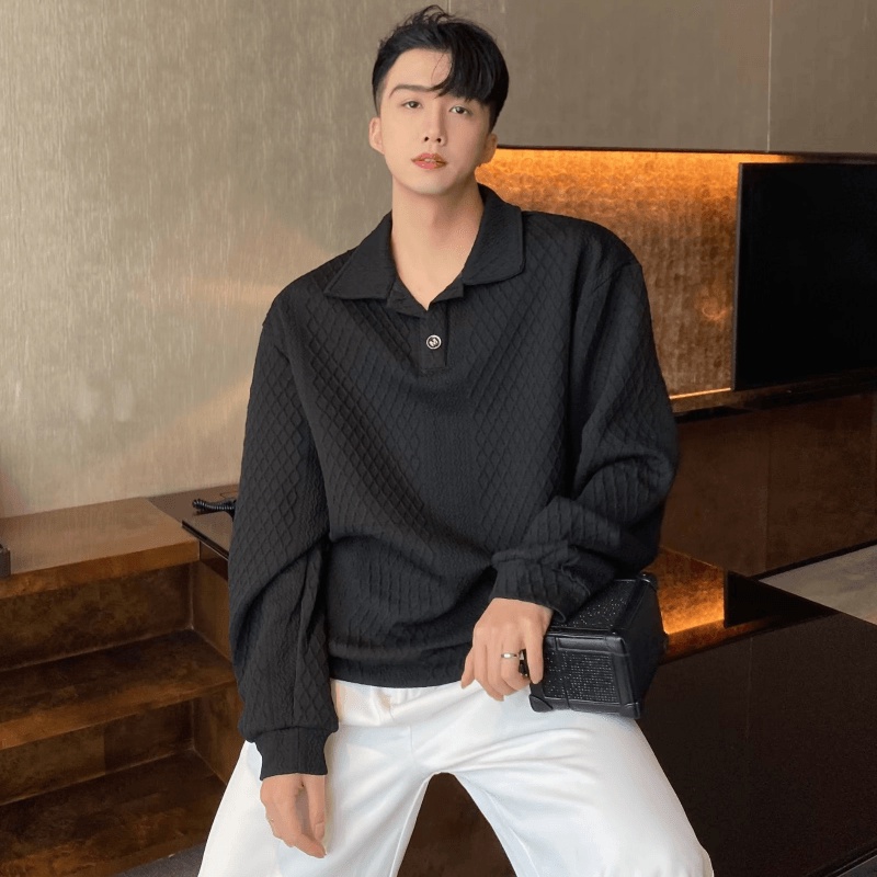 Áo Thun POLO Cỡ Lớn Thoải Mái Thoáng Khí Thời Trang Unisex Phong Cách Hàn Quốc Size M-3XL