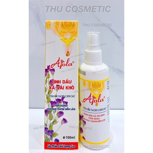 Chai nước hoa xịt thơm quần áo AJOLA 100ml nước xả vải khô tinh dầu thơm quần áo.