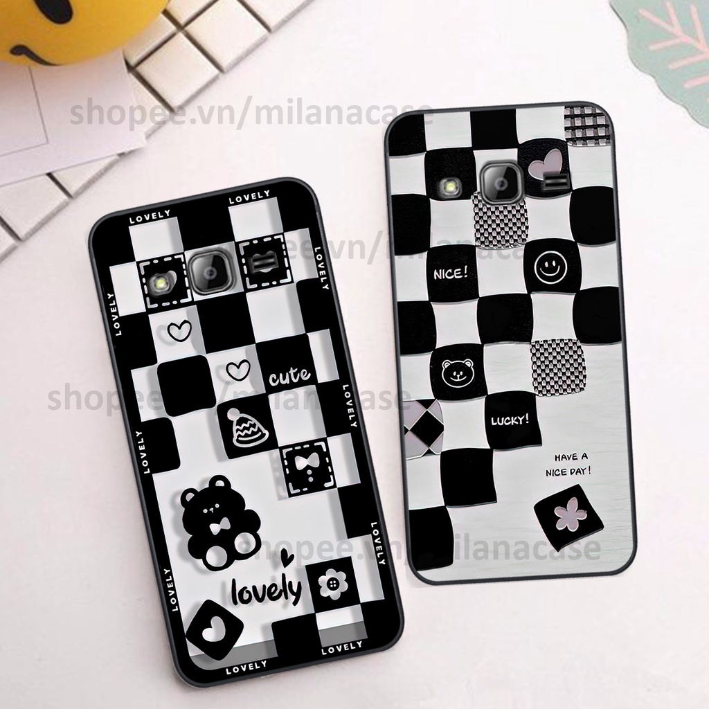 Ốp Samsung J310 / J3 2016 in hình caro trái tim siêu đẹp, siêu nét đầy phong cách cá tính