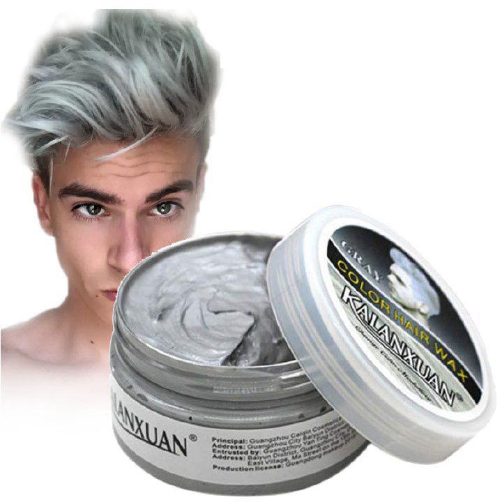 sáp vuốt tóc nam màu xám khói,thuốc nhuộm tóc  ,Sáp vuốt đổi màu tóc tạm thời 120g-[M-FLHSB]