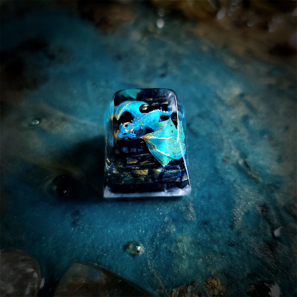 Keycap Ocean Dragon - keycap lẻ - nút phím cơ - keycap anime - keycaps xuyên sáng - keycap resin epoxy