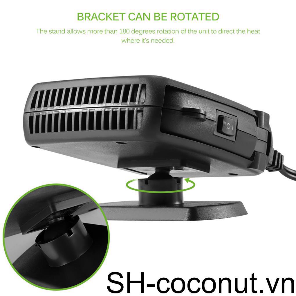 Quạt Sưởi Ấm Điện Tử 12V Gắn Kính Chắn Gió Xe Hơi
