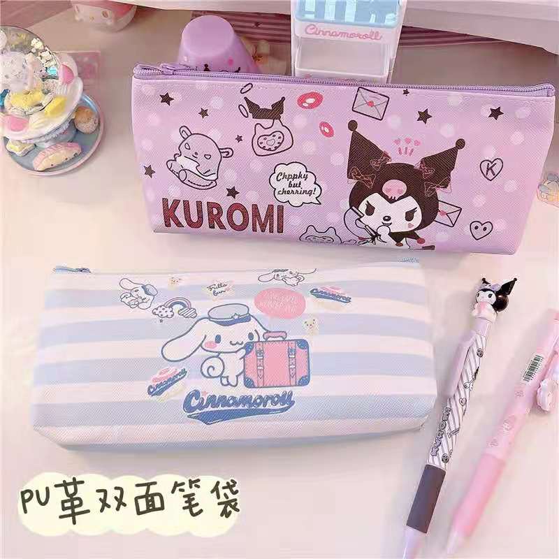 Sanrio Kuromi Túi Đựng Bút Chì Sức Chứa Lớn Họa Tiết Hoạt Hình Dễ Thương Sắp Xếp Gọn Gàng