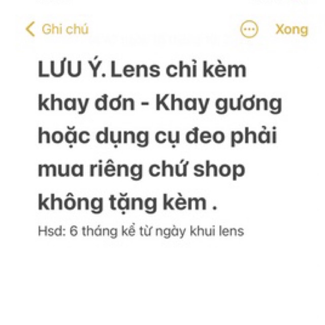 Lens độ cận trong suốt cosmo hàn 0,75 độ đến 10 độ  có lệch độ - ảnh sản phẩm 2