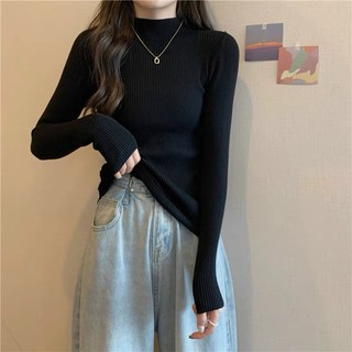 Áo len nữ cổ cao 3cm