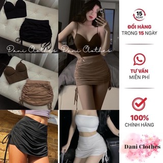 Chân váy thun rút dây 2 bên có quần bên trong B2Us35