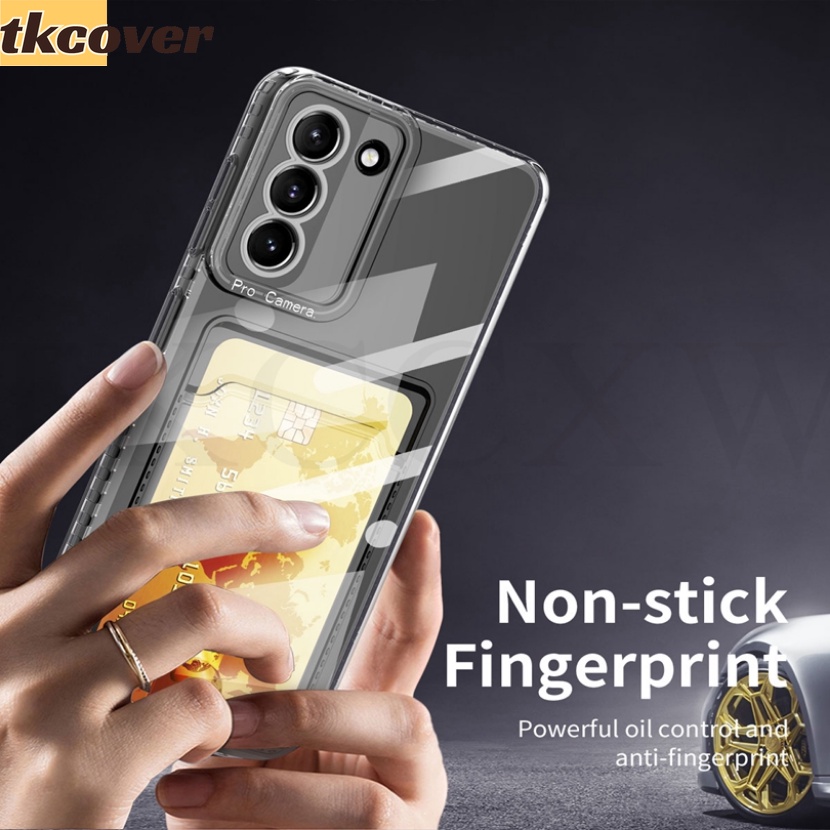 Ốp Điện Thoại Silicone Mềm Trong Suốt Chống Sốc Cho Samsung Galaxy S22 S21 Ultra S22 + S21 + S20 S21 FE Note 20 Ultra Note 10 + Note 8 9 Giá Đỡ