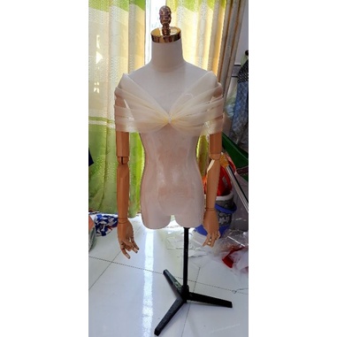 Tay voan rời váy cưới đầm tiệc che bắp tay siêu sang