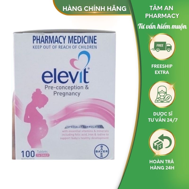 Vitamin tổng hợp bà bầu Elevit 100v - Nhà thuốc Tâm An