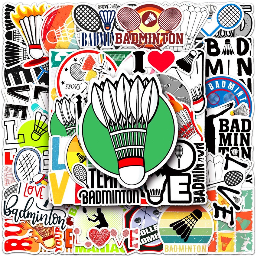 50Pcs/Set ❉ Badminton Series 01 Stickers ❉ Waterproof DIY Fashion Decals Doodle Stickers