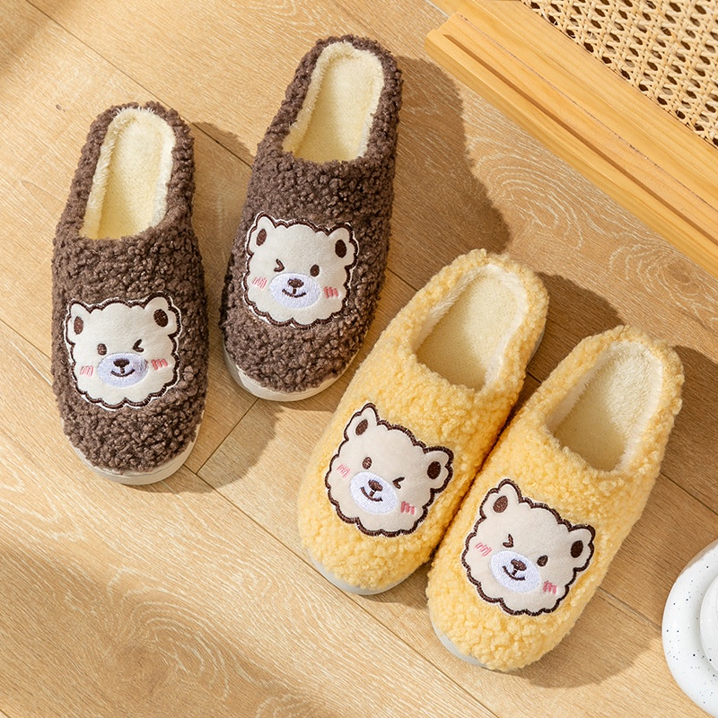 Dép lông nam nữ cao cấp đi trong nhà văn phòng thời trang, dép bông đế cao su nhẹ chống trơn trượt