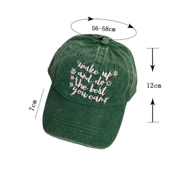 Mũ Lưỡi Trai Cotton Thêu Chữ Thời Trang Cho Nam Nữ