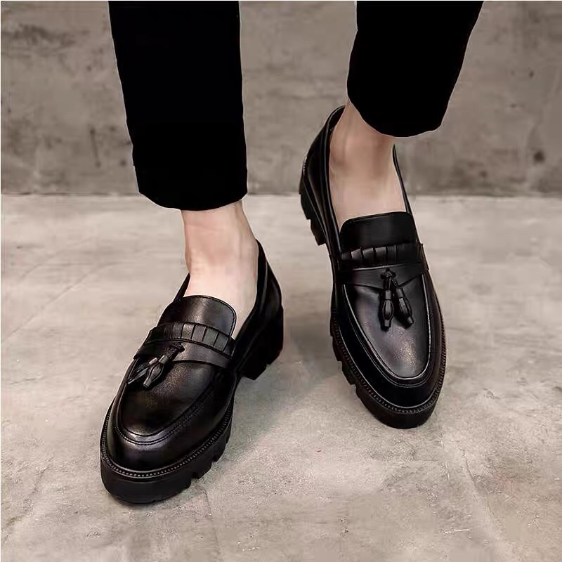 Giày lười nam da bò, Giày công sở nam da trơn siêu đẹp
