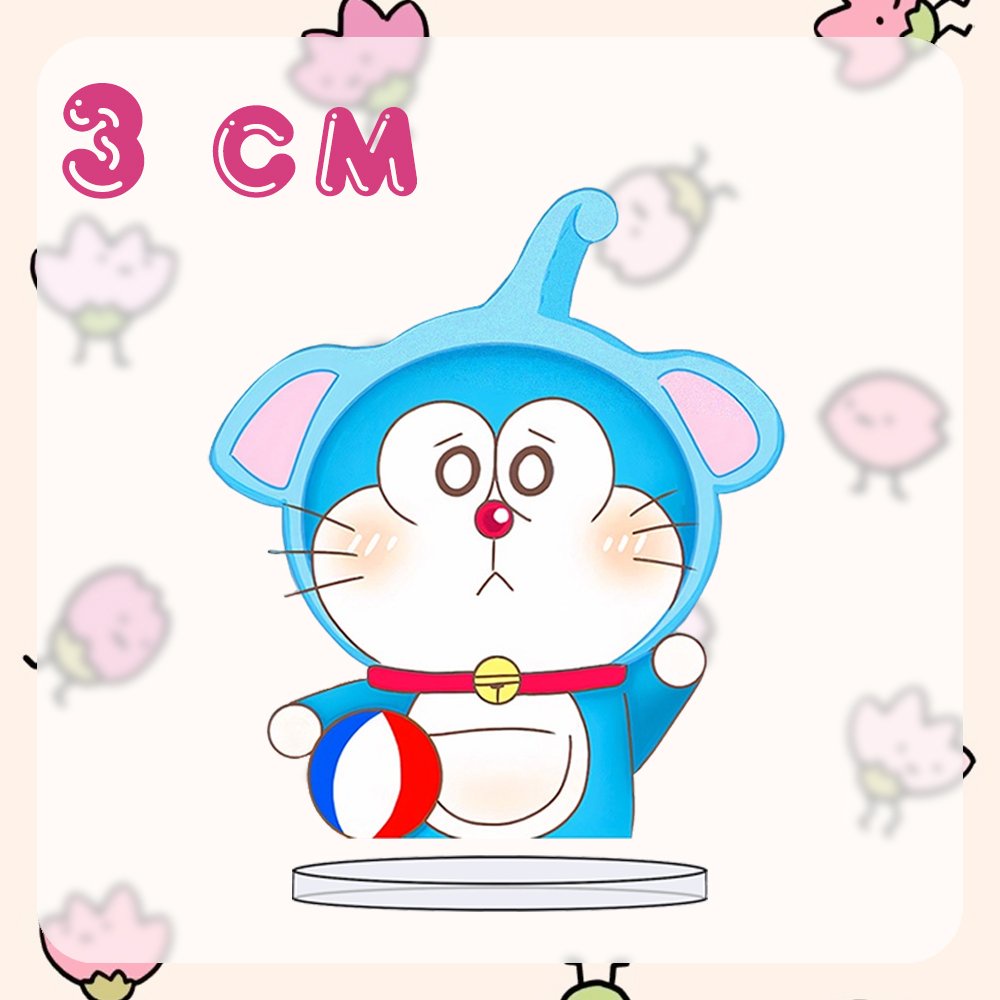 (3CM) Mô hình Standee DOREMON CHÚ MÈO MÁY ĐẾN TỪ TƯƠNG LAI ver THÚ CƯNG BABY in hình anime manga chibi