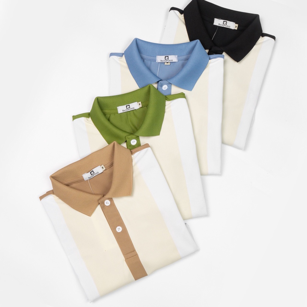 Áo polo nam Marc Phôi Sọc Size 3xl 95kg họa tiết thêu gấu sắc nét, trẻ trung chất liệu CVC cá sấu xuất khẩu