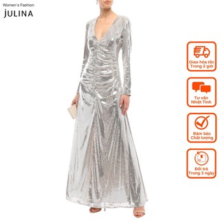 Đầm maxi dài tay đính kim sa sang trọng dự tiệc SachinandBabi jf245