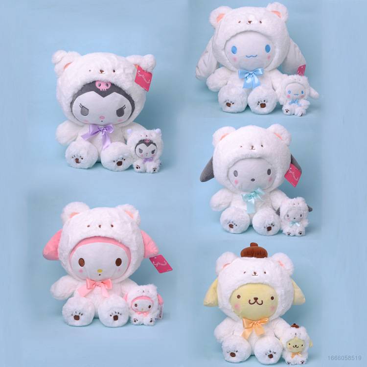 Gấu Nhồi Bông ST1 Sanrio Kuromi Cinnamoroll Melody Pachacco Purin Đáng Yêu Trang Trí Nội Thất