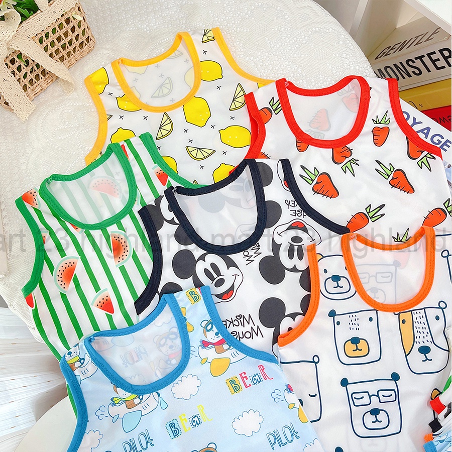 Bộ Ba Lỗ Thun Lạnh In Họa Tiết Dưa Hấu Cho Bé