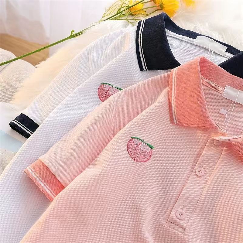 Áo Thun polo Tay Ngắn Phong Cách Mới Cho Bé Gái 8-12 Tuổi