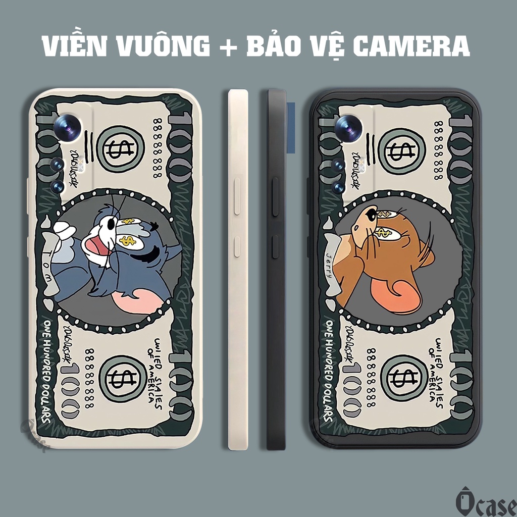 Ốp lưng Xiaomi 12 / 12X / 12 Pro in hình Mèo và Chuột cạnh viền vuông có bảo vệ camera