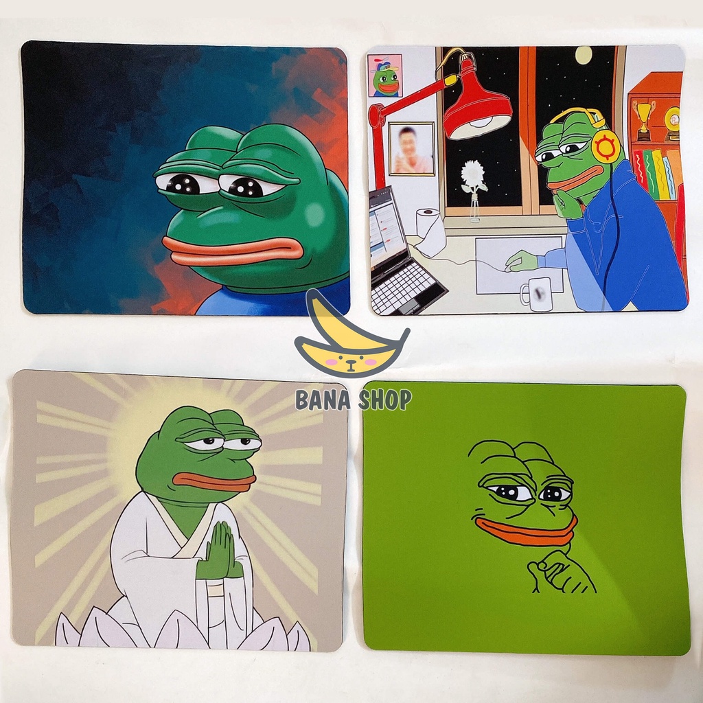 Miếng lót, bàn di chuột ếch xanh Pepe sad frog siêu bựa dành cho vozer
