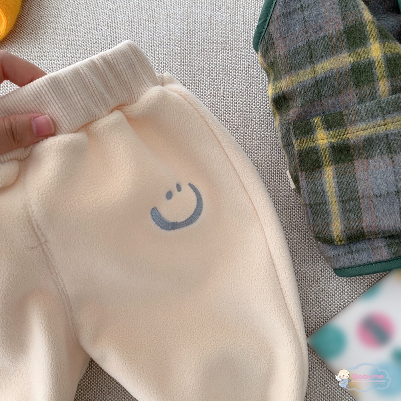 Quần Dài Lưng Thun Màu Trơn Thêu Họa Tiết Đơn Giản Thời Trang Cho Bé Trai Và Gái