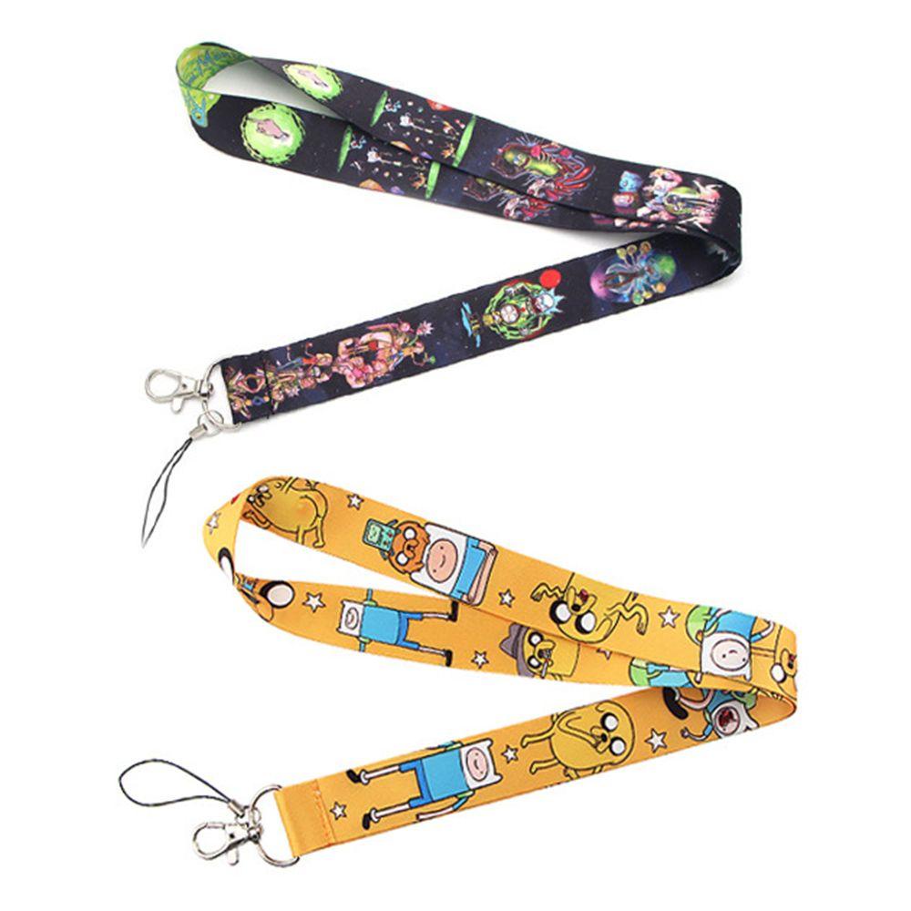 Móc Khóa / Thẻ ID / Điện Thoại Họa Tiết Hoạt Hình &quot;Adventure Time&quot; Kèm Dây Đeo Tiện Dụng