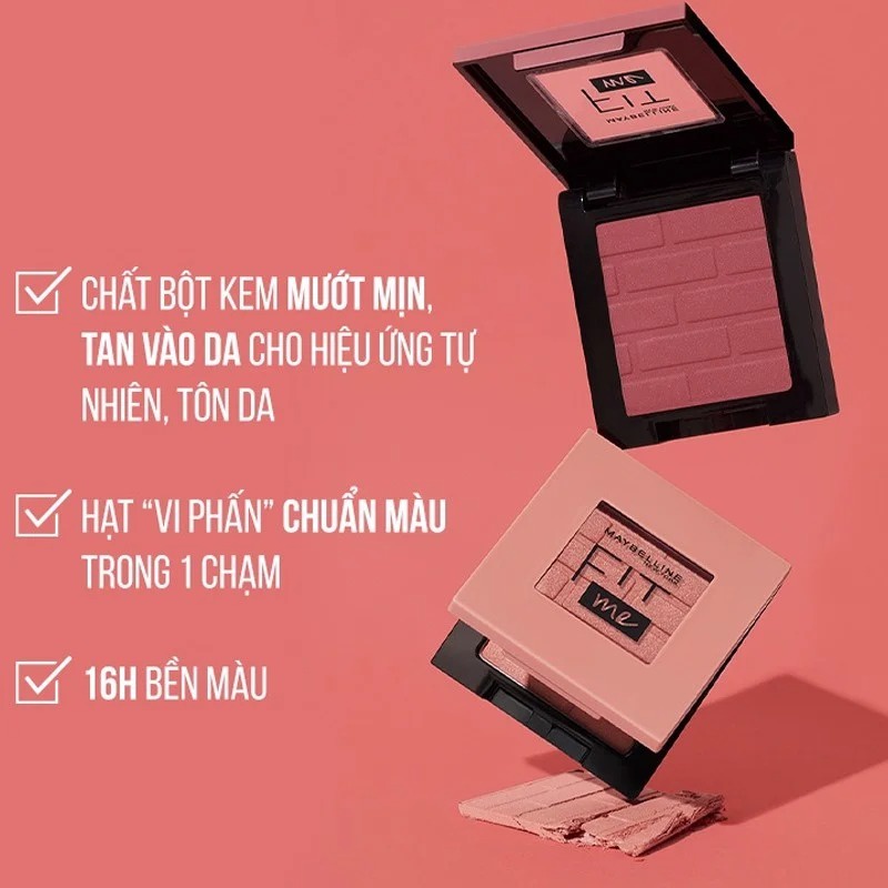 Má Hồng Dạng Nén, Mịn Lì Chuẩn Màu Maybelline New York Fit Me Mono Blush 4.5g