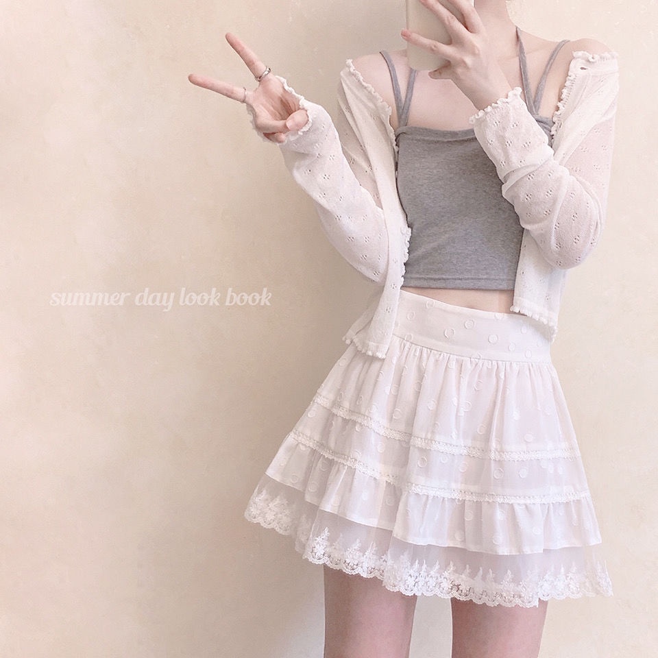 Áo Khoác Cardigan Dệt Kim Siêu Mỏng Bán Trong Suốt Màu Trắng / Xanh Lá / Hồng Cơ Bản Dễ Phối Đồ Thời Trang Mùa Hè Mát Mẻ
