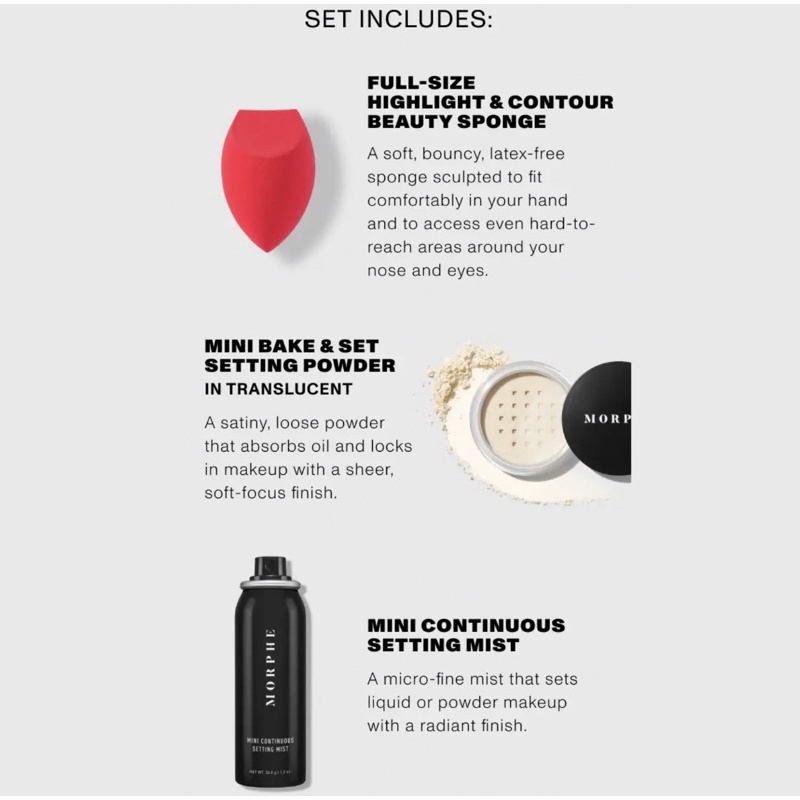 Set 3 món makeup Morphe