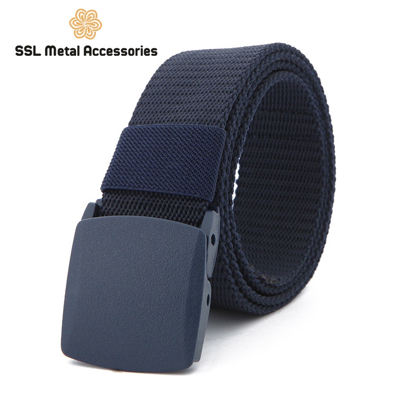 Thắt lưng nam canvas thời trang cao cấp mới dây lưng vải dù, nắp nhựa gập, dây nịt thời trang LH-A055 120cm